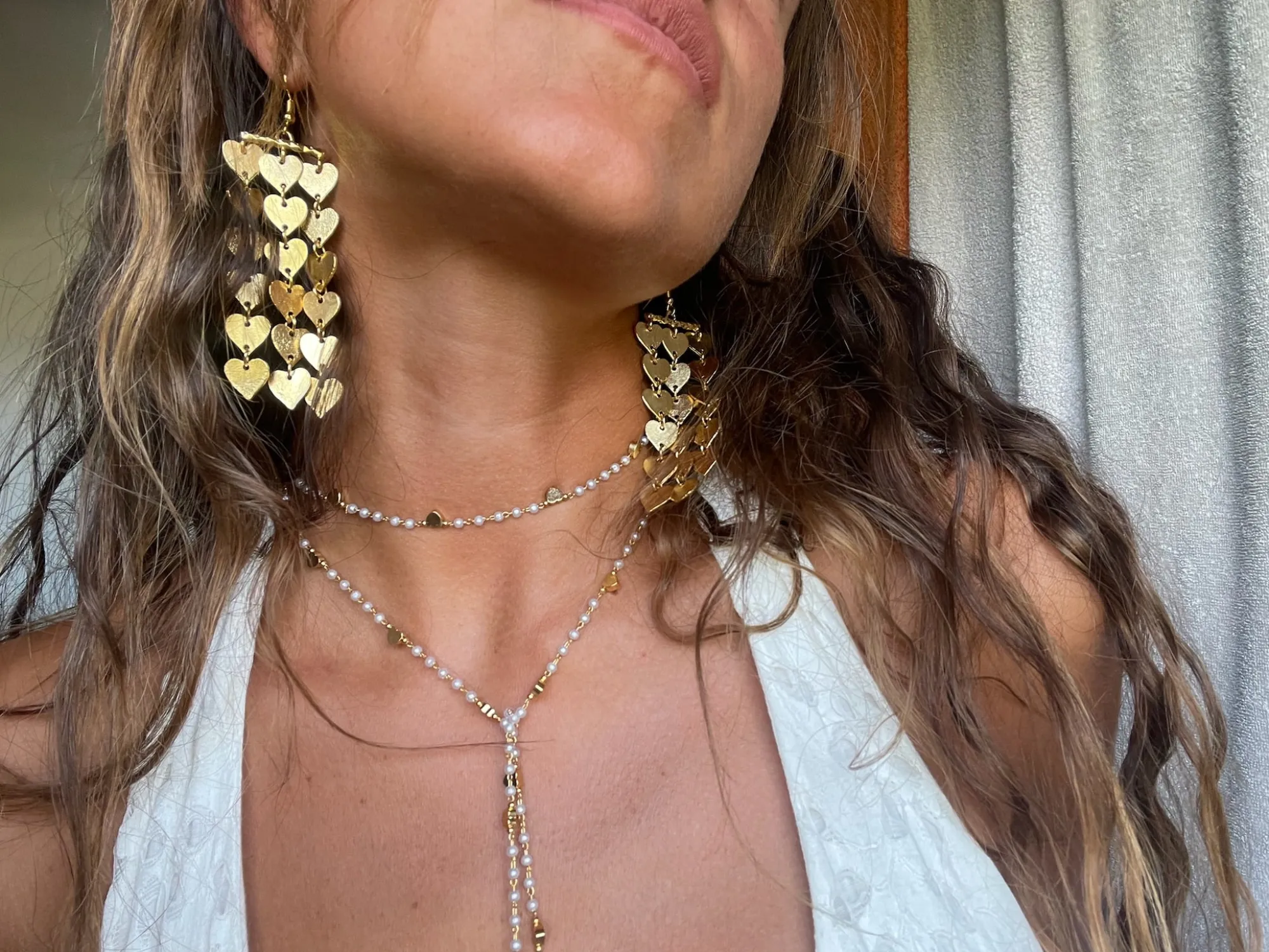 Susmie's Arena Hearts Necklace< Golden