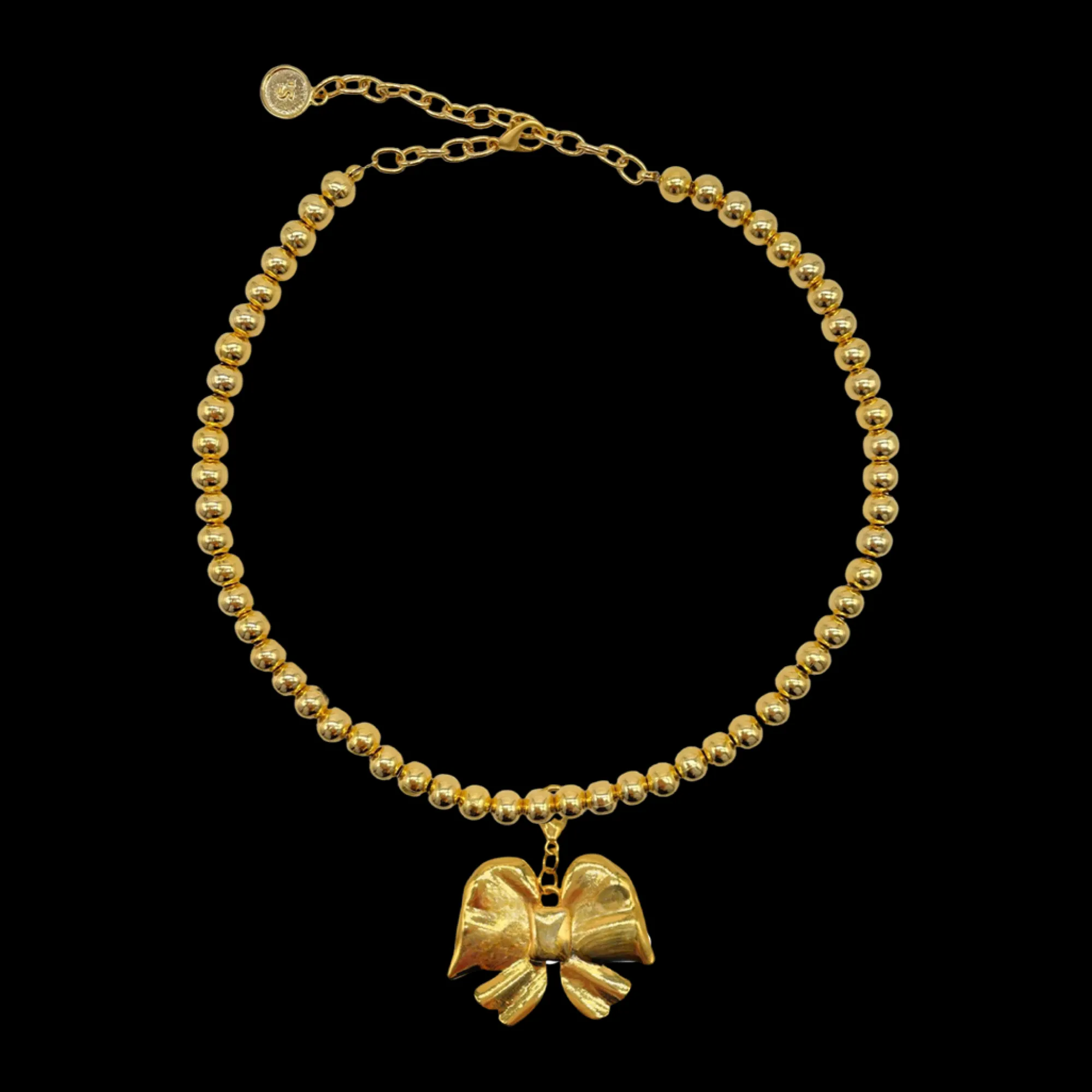 Susmie's Big Bow Necklace< Golden | Mixed Necklaces