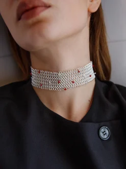Susmie's Candy Cane Silver Necklace< Silver