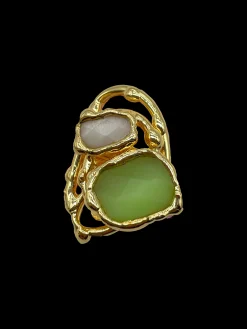 Susmie's Como el mar Green Ring< Stone | Golden