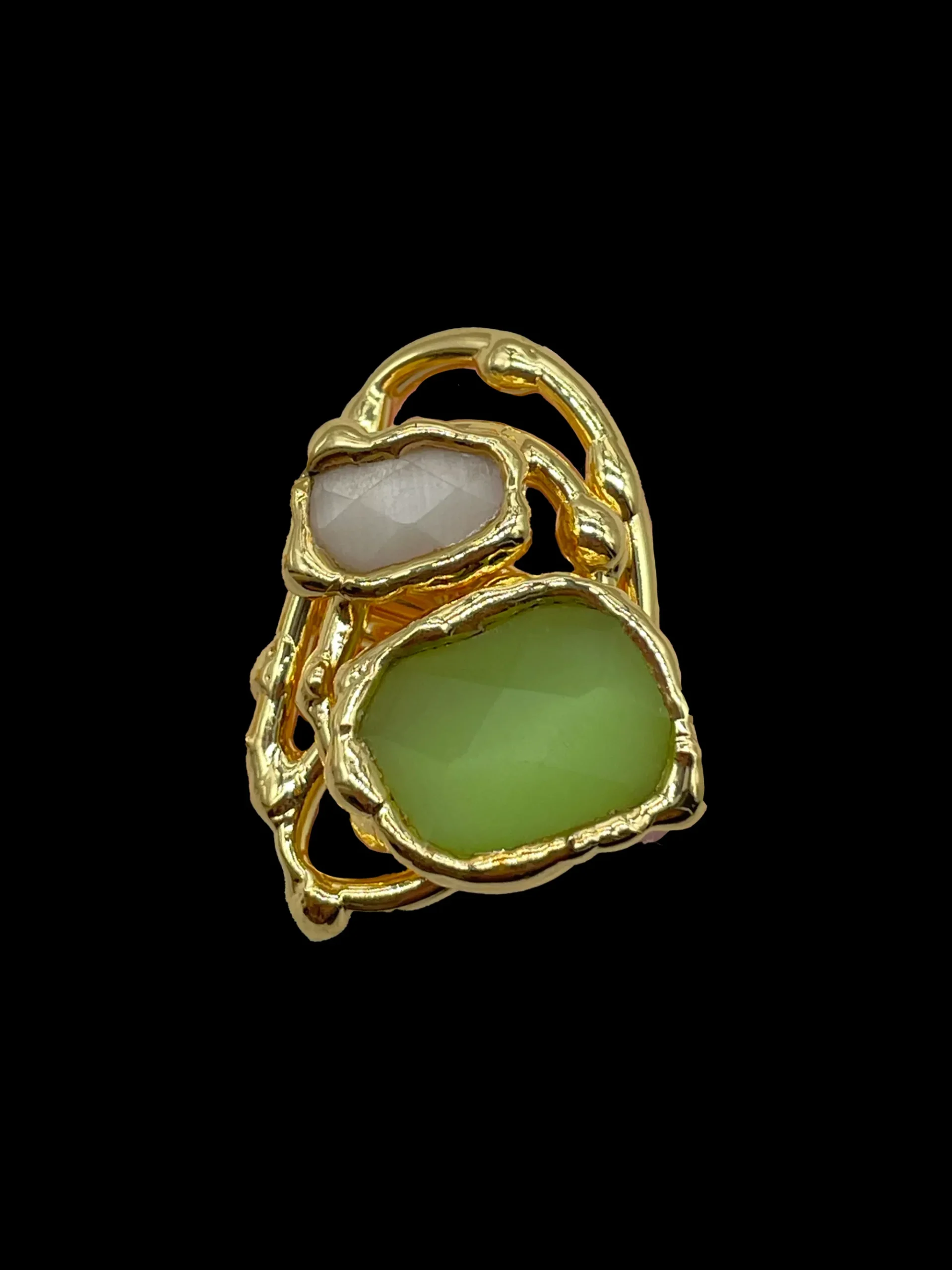 Susmie's Como el mar Green Ring< Stone | Golden