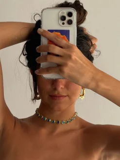 Susmie's Corazón Roto Blue Necklace< Stone | Golden