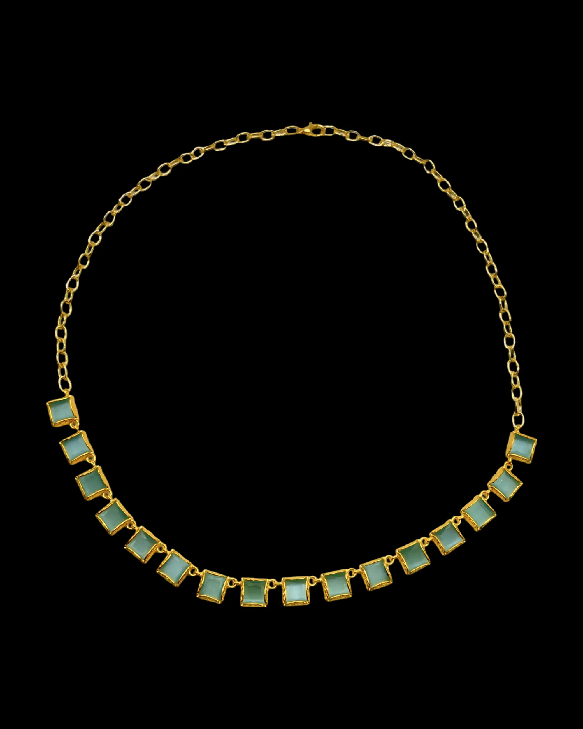 Susmie's Corazón Roto Light Blue Necklace< Stone | Golden