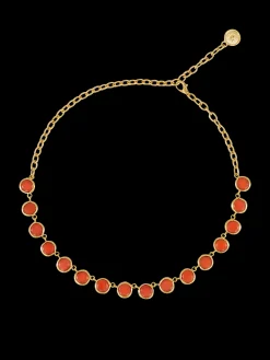 Susmie's Corazón Roto Red Necklace< Stone | Golden