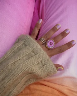 Susmie's Cosmos Purple - Ring< Stone | Golden