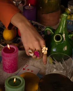 Susmie's Earth Pink Ring< Golden | Stone