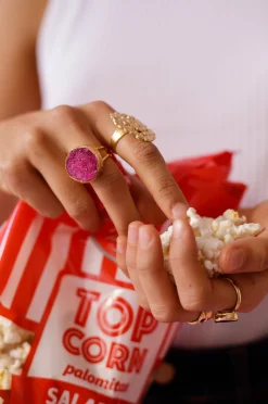 Susmie's Earth Pink Ring< Golden | Stone