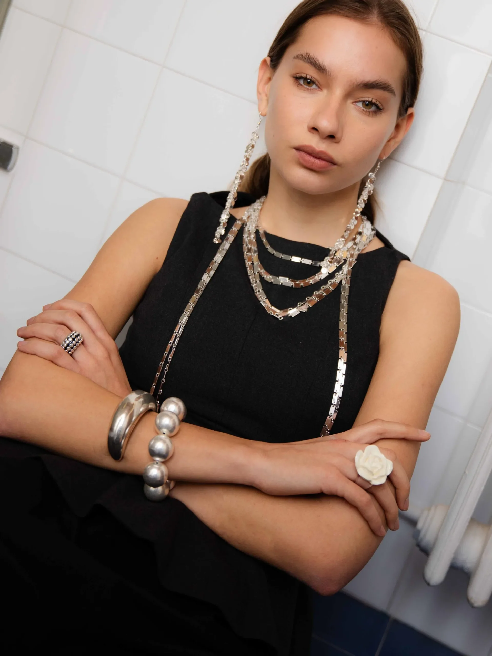 Susmie's Frosty Rain Necklace< Silver
