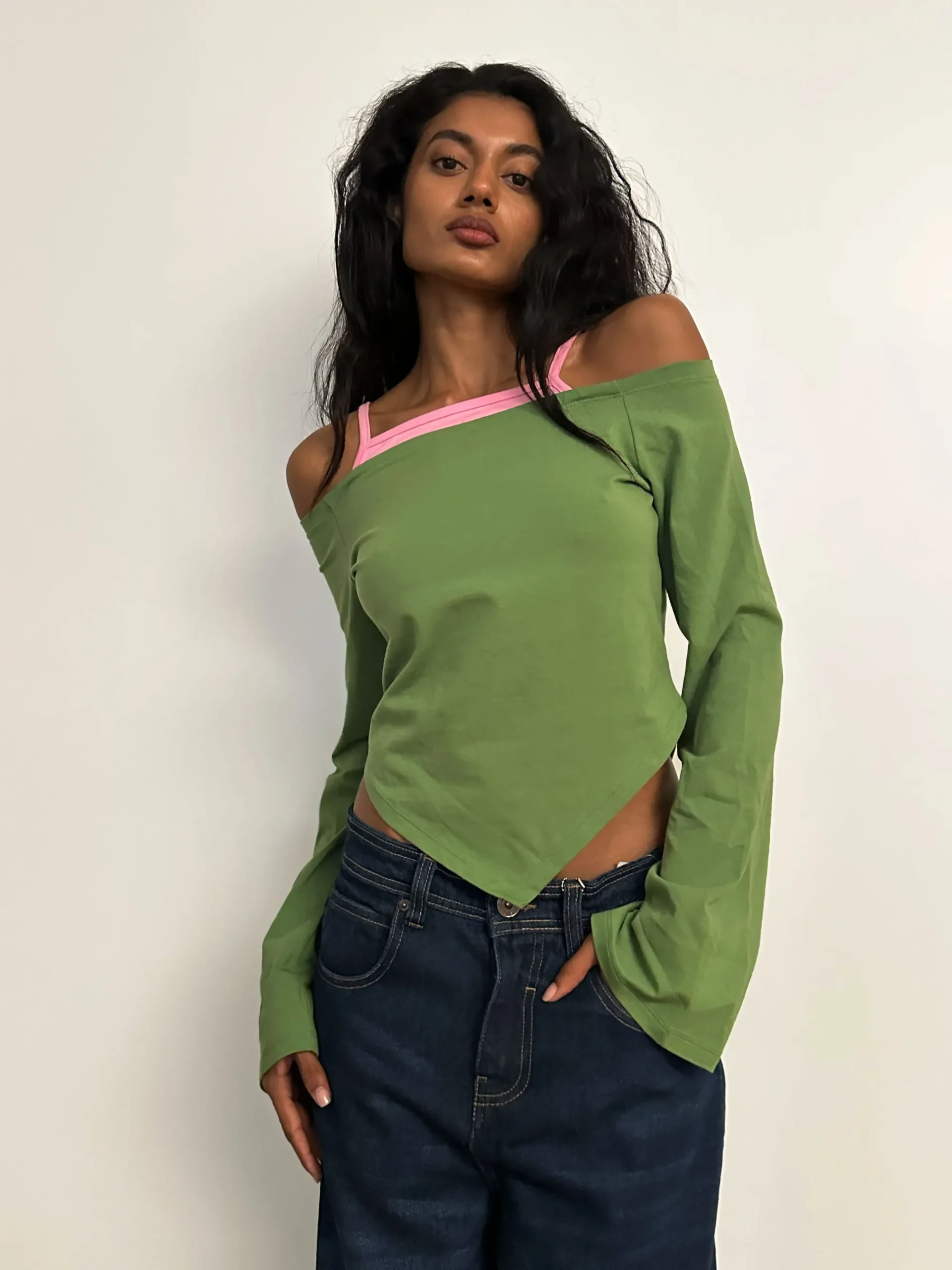Susmie's Lifetime Rodeo Green&Pink Shirt< Tops