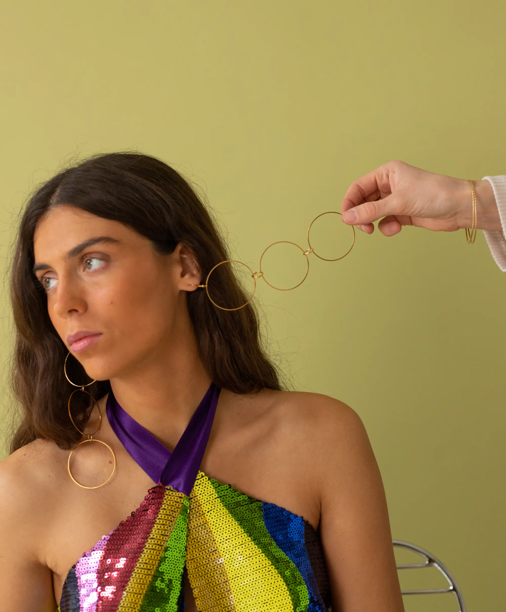 Susmie's Maxi Leo earrings< Golden