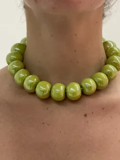 Susmie's Menina Green Necklace< Stone