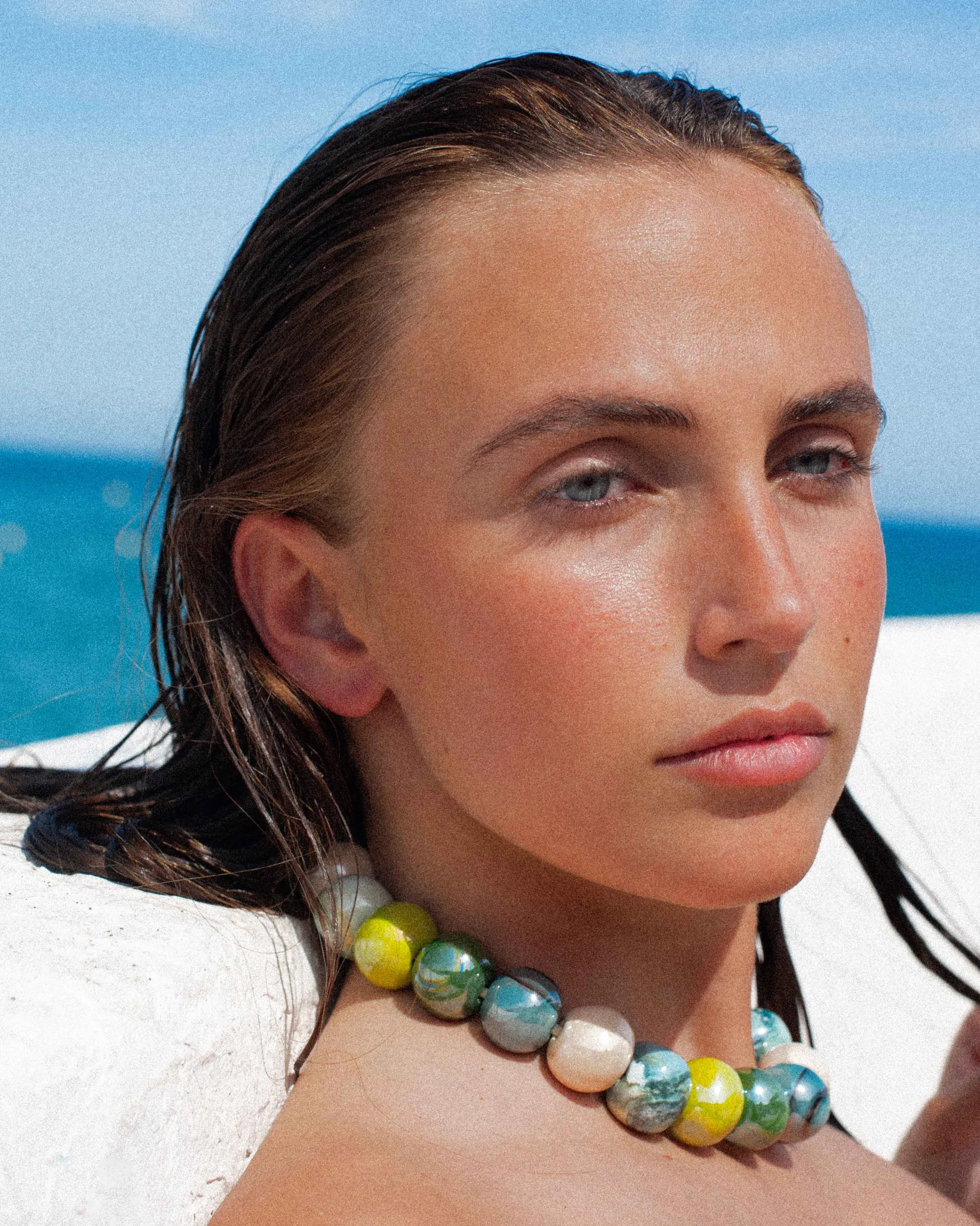 Susmie's Menina Multicolor Green Necklace< Stone