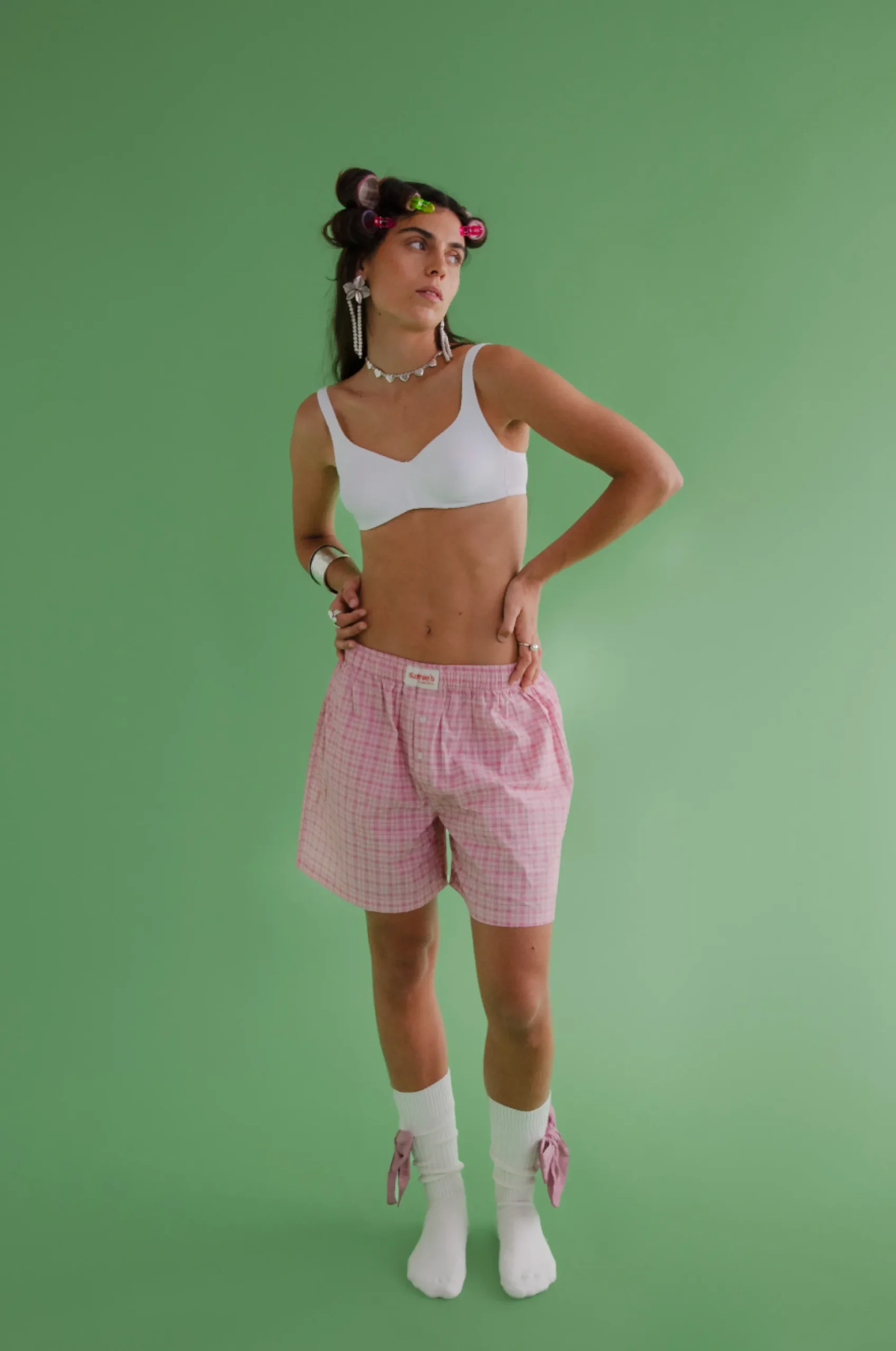 Susmie's Not from my Boyfriend Shorts Pink< Pants