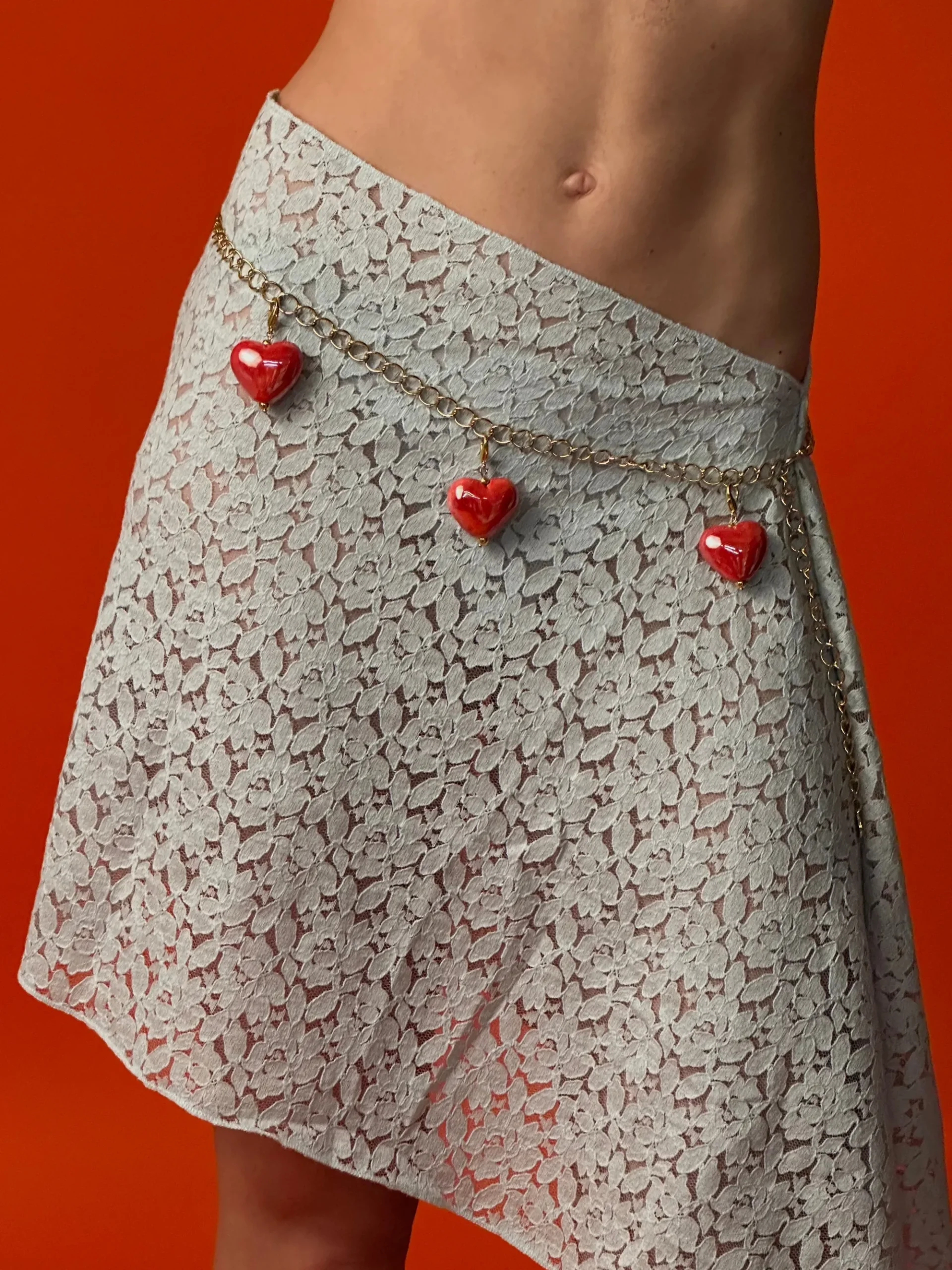 Susmie's Pink Heart Ceramic Charm< Mixed Necklaces | Stone