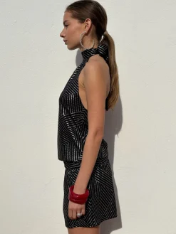 Susmie's Remansito Silver Stripes Dress< Dresses