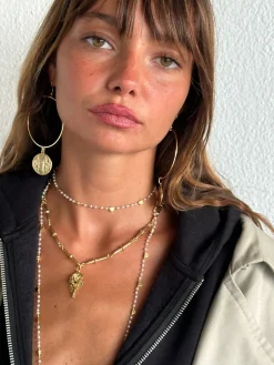 Susmie's Rosa Linda Necklace< Golden