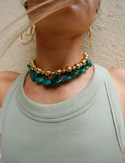 Susmie's Stolen Kiss - Green Necklace< Stone