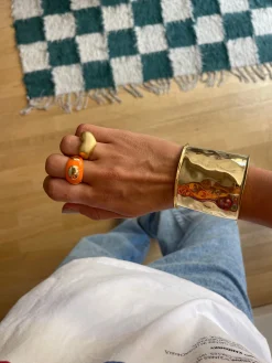 Susmie's Urban - Orange Ring< Stone | Golden
